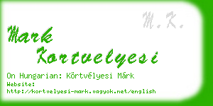 mark kortvelyesi business card